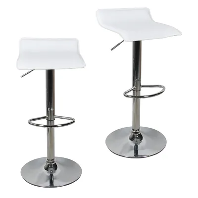 2 Pack Swivel Barstools, Pvc Leather Bar Stool Pub Chair Counter Stool