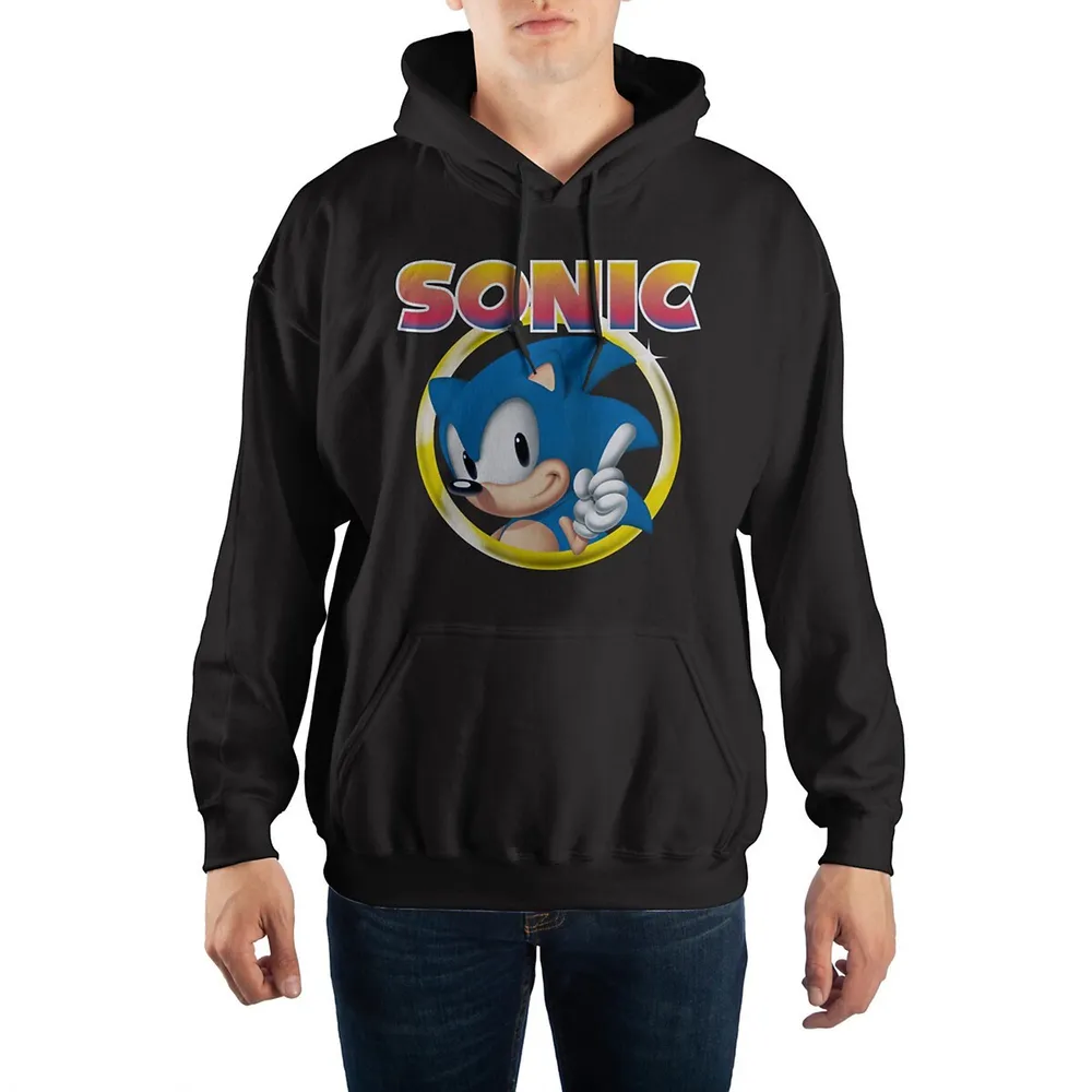 Sega Sonic The Hedgehog Logo Mens Hoodie Sweater