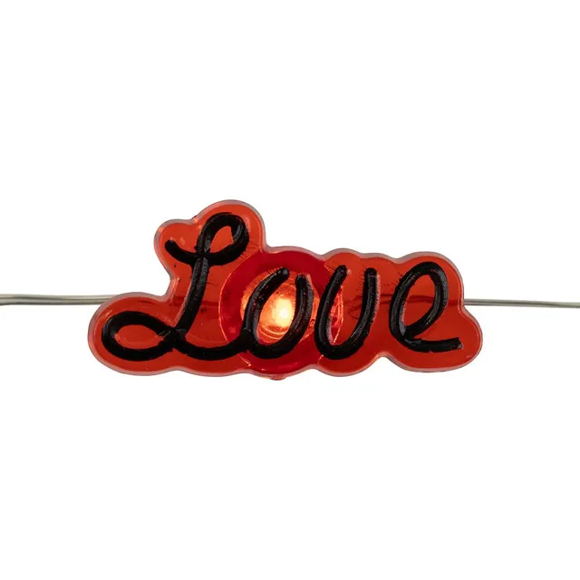 20-Count Red LED Mini Hearts Valentine's Day Lights - 4.75ft, White Wire