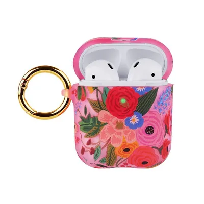 Airpods Rifle Paper Clear Blush Garden Party Case W/ Circular Ring