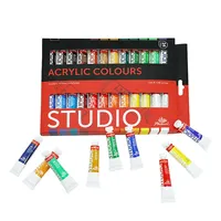 Water Resistance Non-toxic Artist Acrylic Paint Set 24 Assorted Colors 12ml/tube