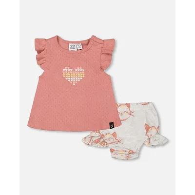 Organic Cotton Top And Bloomers Set