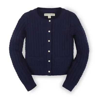 Girls Classic Cable Cardigan