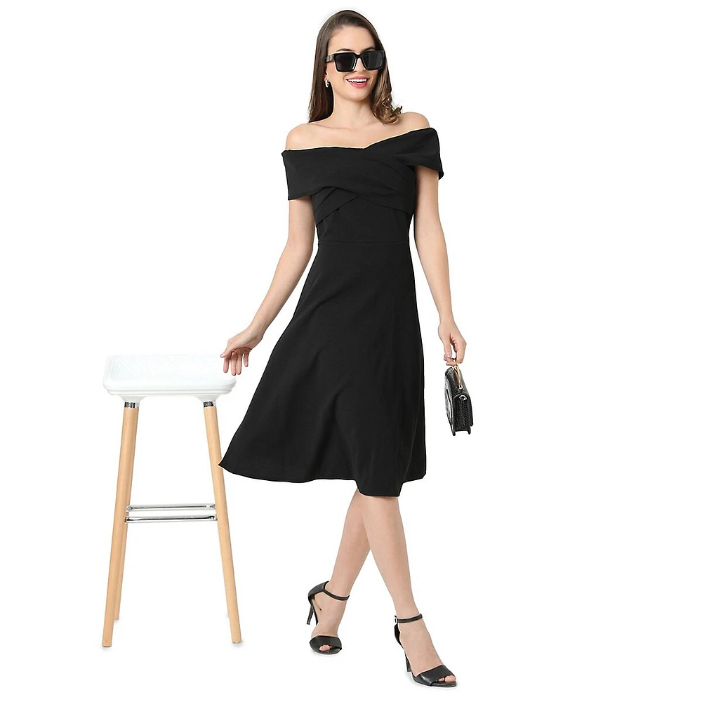 Solid Stylish Casual Dress For Women
