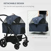 Dog Stroller With Detachable Carriage Bag For S Dogs,
