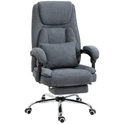 Kneading Massage Office Chair With Swivel Wheels, Grey
