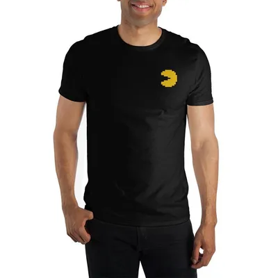 Pac-man Logo Retro Videogame Icon Black T-shirt