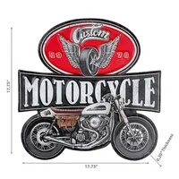 Embossed Metal Sign Motorcycle
