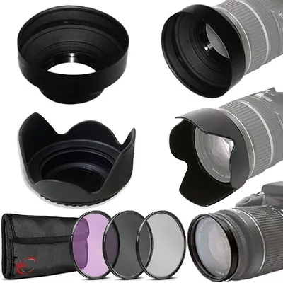Filter Set + Hoods For Nikon 50mm F/1.8d Lens, 50mm F/1.4d, 40mm F/2.8g Lenses