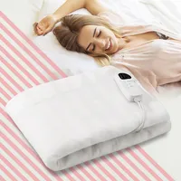 Electric Heated Blanket Low-voltage 5 Temperature Modes 8h Timer Ul 2 Sizes
