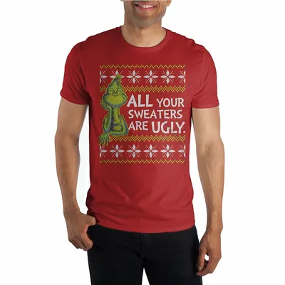 Dr Seuss The Grinch Ugly Sweater Red T-shirt