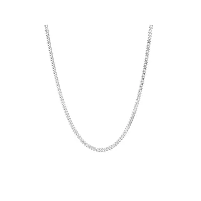 55cm (22") 3mm-3.5mm Width Curb Chain In Sterling Silver