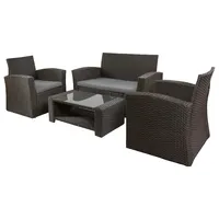 4-piece Georgetown Resin Wicker Outdoor Patio Conversation Set With Cushions