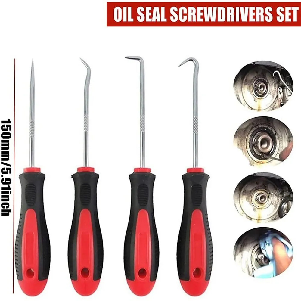 EZONEDEAL 4 Piece Precision Pick And Hook Tool Set Screwdriver For Car Auto  Vehicle Repair