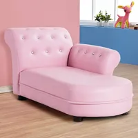 Kids Sofa Relax Couch Chaise Lounge Armrest Chair Bedroom Living Room Pink