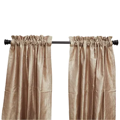 Teamson Home 24"- 48" Curtain Rod Adjustable Decrotive Durable Design , Dark Chocolate