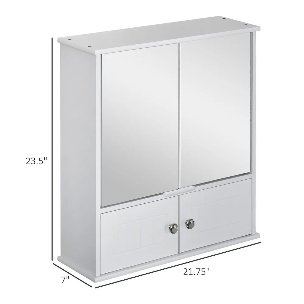 Wall Mount Mirror Cabinet With Adjustable Shelf