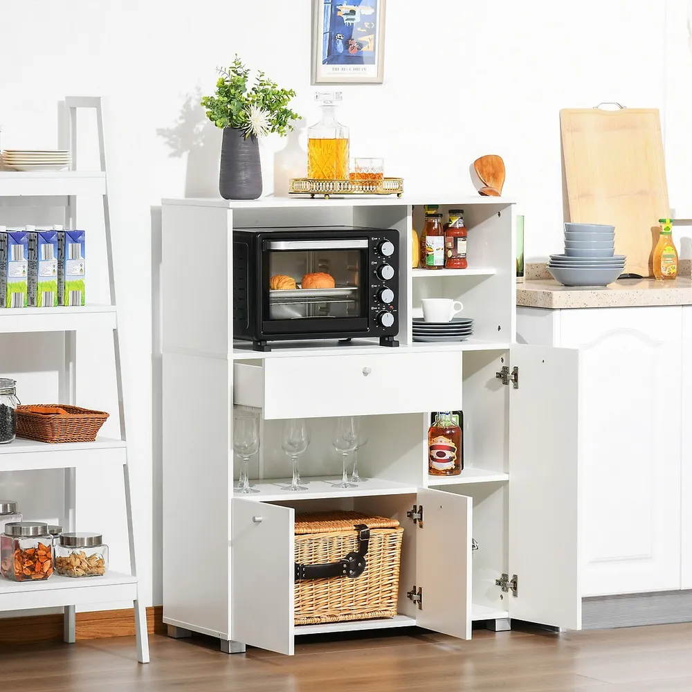 Kitchen Pantry With Microwave Oven Stand