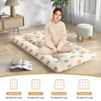 Full/king/queen/twin Futon Mattress Japanese Floor Pad Washable Cover Carry Bag Brown Bear