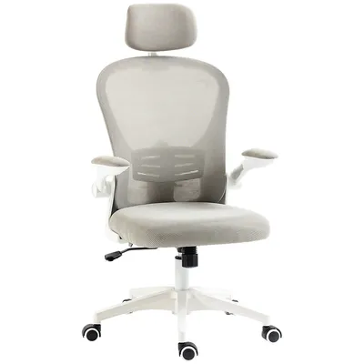 Mesh Office Chair With Headrest, Lumbar Support, 90° Arm