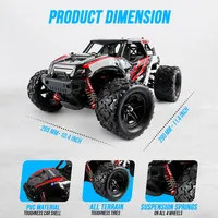 1:18 Remote Control Rc Car High-speed 35km/h 4wd Rc 2.4 Ghz Toy Off Road Monster Truck Buggy All Terrain Red For Adult
