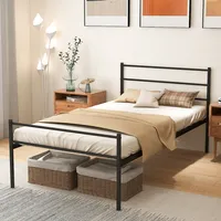 Twin Metal Bed Frame Mattress Foundation No Box Spring Needed