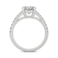 14k White Gold & 2.22 Ct. T.w. Round-cut Created Moissanite Solitaire Ring