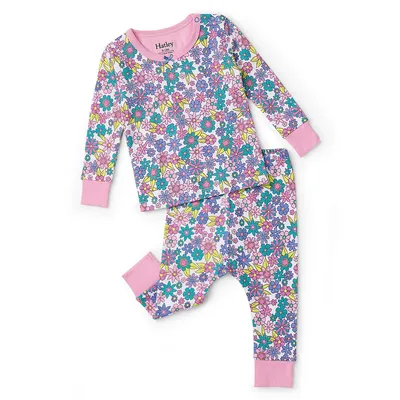 Baby Girls Organic Cotton Printed Pajama Set