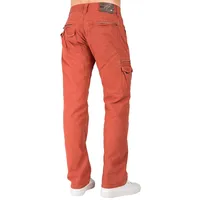 Men's Relaxed Straight Enzyme Washed Canvas Cargo Jeans