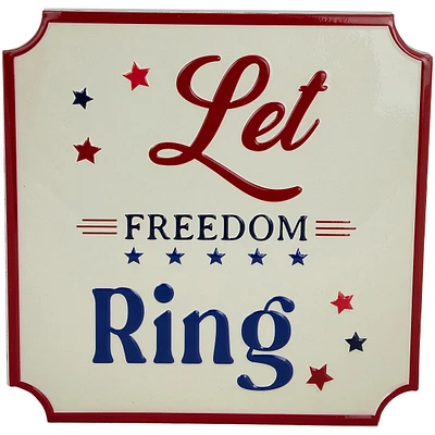 Let Freedom Ring Americana Metal Wall Sign - 11.75"