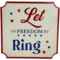 Let Freedom Ring Americana Metal Wall Sign - 11.75"