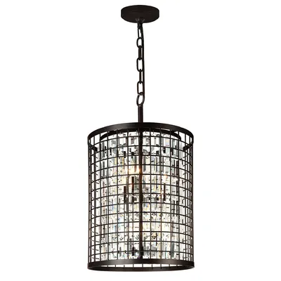 Meghna 6 Light Up Chandelier With Brown Finish