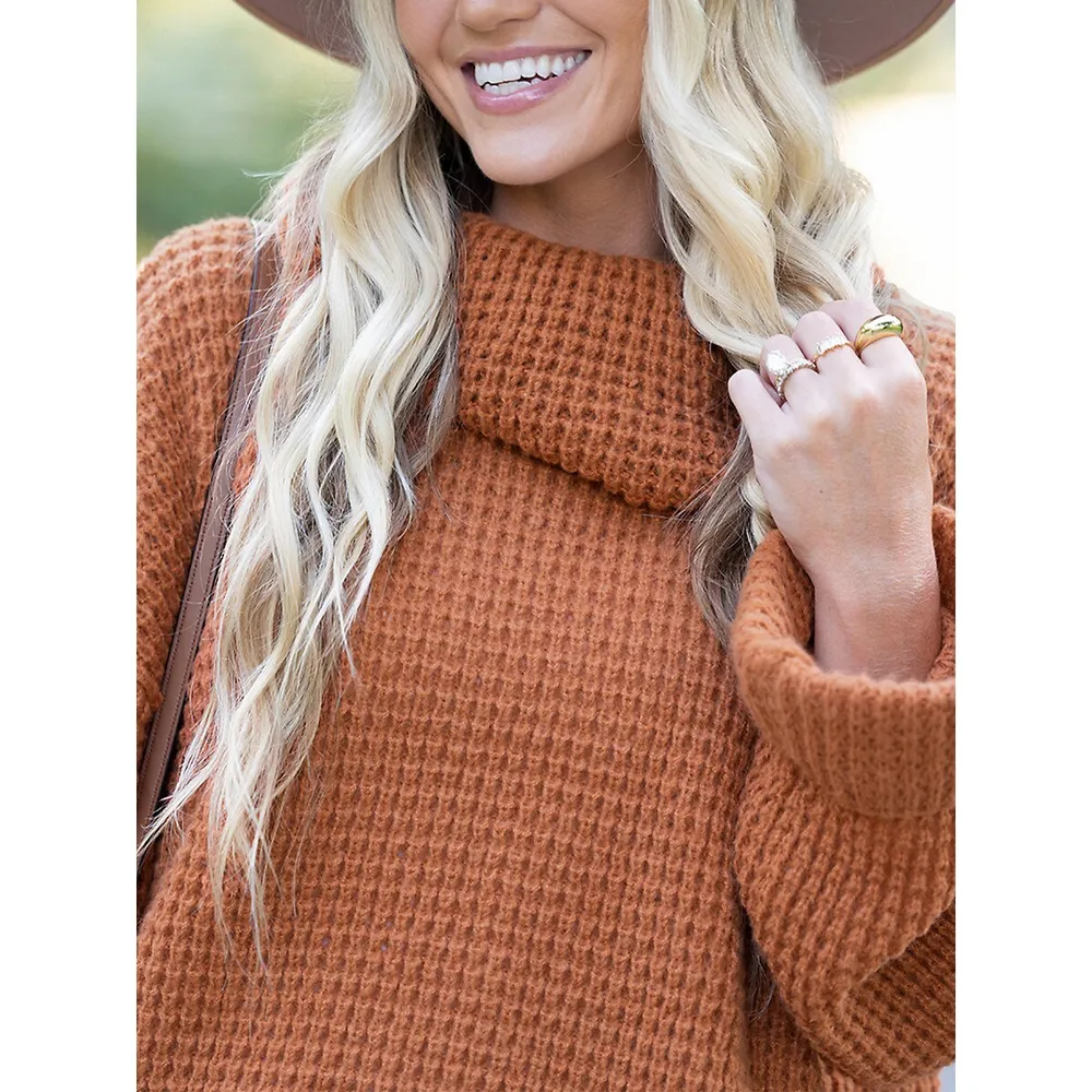 Women's Chunky Knit Turtleneck Sweater