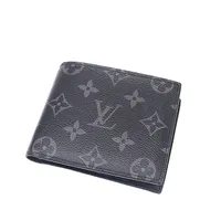 LOUIS VUITTON M61695 MonogramEclipse Portefeuille Multiple Compact Short  Wallet