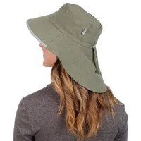 Adult Aqua-dry Wide Brim Adventure UPF 50+ Sun Hat With Neck Flap