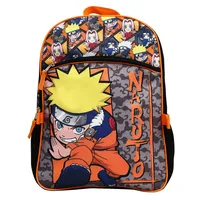 Naruto Characters 16" Kids Backpack And Lunch Bag Set