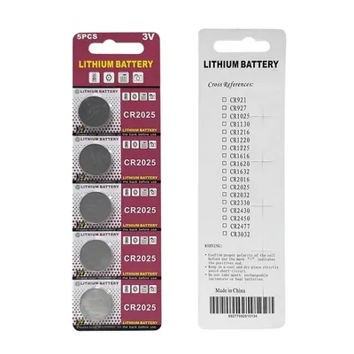 5PCS CR2025 3 Volt Lithium Coin Button Battery For Watch, Car Remote