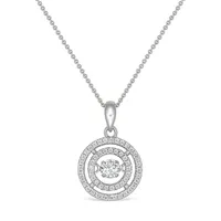 Sterling Silver 18" Dancing Stone Pendant Necklace