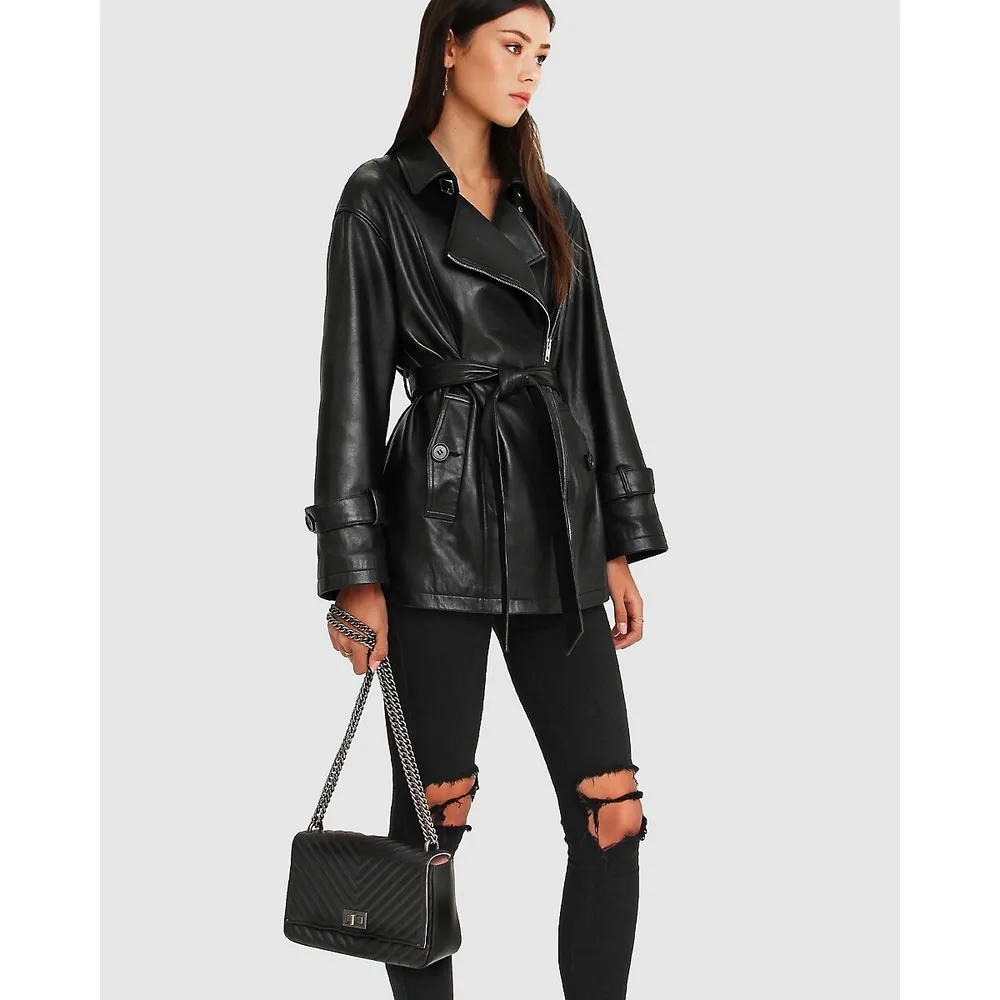 Bff Belted Leather Jacket