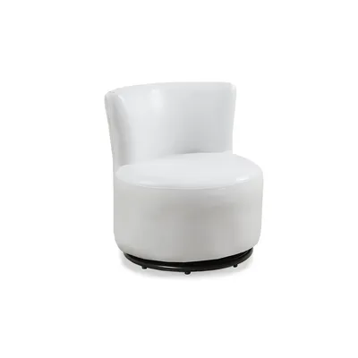 Juvenile Chair For Childrens - Swivel / White Leather-look