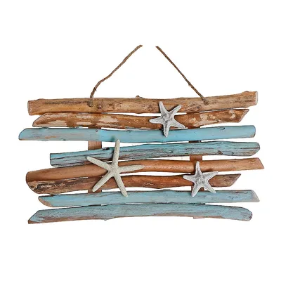 Starfish And Wood Branches Wall Hanger