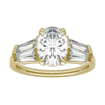 14k Gold & 3.26 Ct. D.e.w. Created Moissanite Engagement Ring