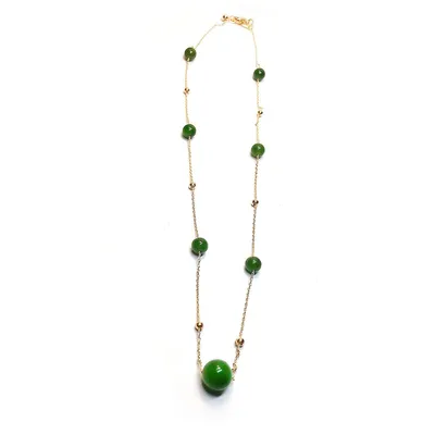 Natural Jade 7 Beads And Necklace