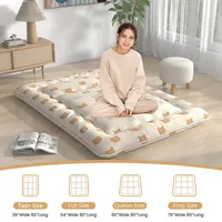 Full/king/queen/twin Futon Mattress Japanese Floor Pad Washable Cover Carry Bag Brown Bear