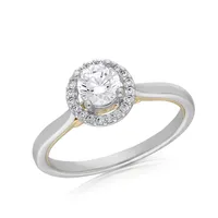 Canadian Dreams 14k Two Tone Gold .56ctw Diamond Engagement Ring