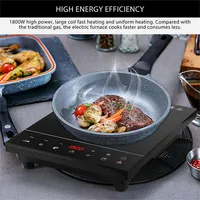 1800W Portable Induction Cooktop Digital Countertop Cooker with Kids Safety Lock