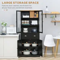 71" Kitchen Pantry 5-tier Storage Cabinet With Drawer