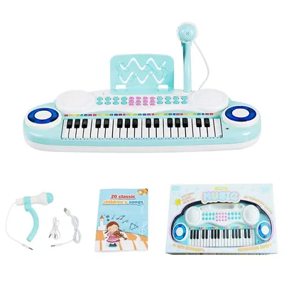 37-key Toy Keyboard Piano Electronic Musical Instrument Blue/pink
