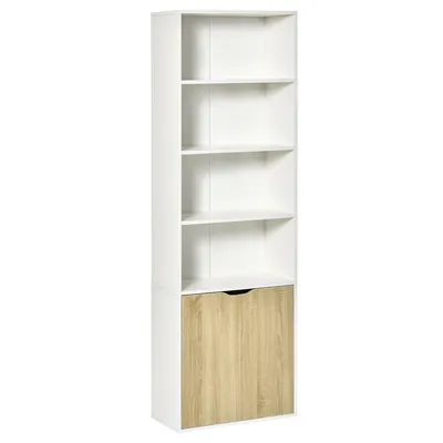 Modern 4-tier Open Bookshelf With Doors