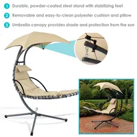 Floating Chaise Lounge Chair With Umbrella And Cushion